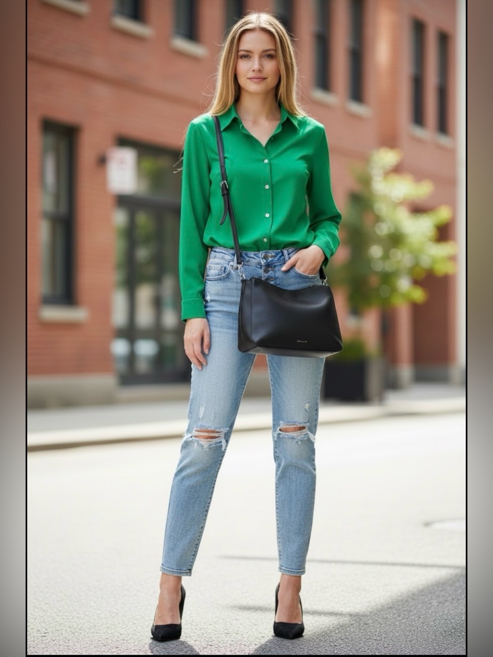 wild fable Light Blue High Rise Distressed Button-Fly Jeans